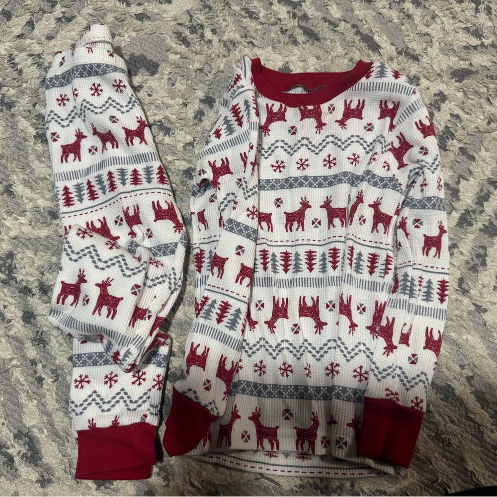 Carter's Red and White Snowflake Pajama Set (Unisex)